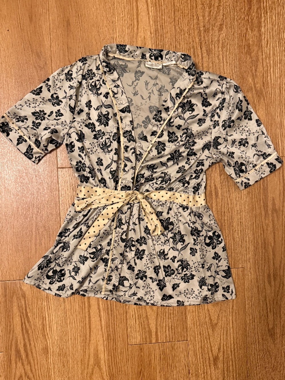 Y2K Satin Day Trip Floral Blouse